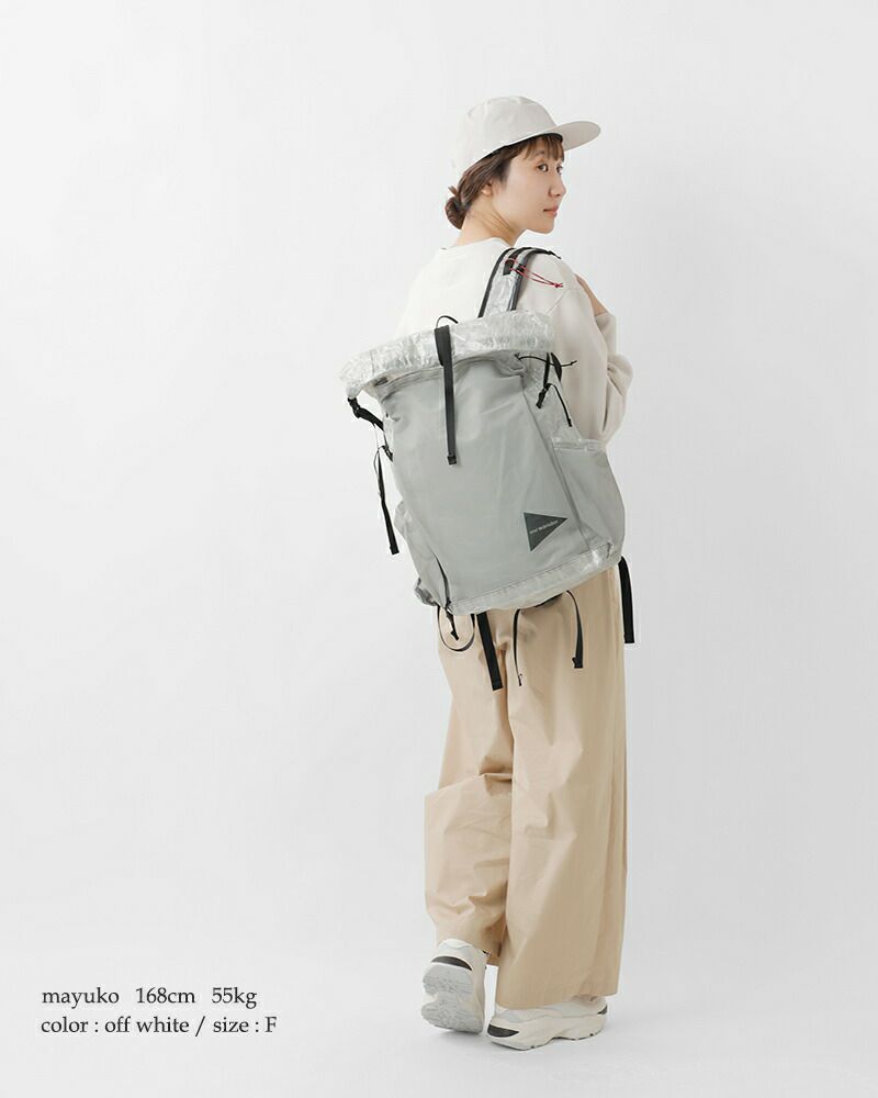 and wander アンドワンダー ダイニーマ 軽量 バックパック “UL backpack with Dyneema(R)”  574-4975196-mn ユニセックス | Piu di aranciato(ピウディアランチェート)