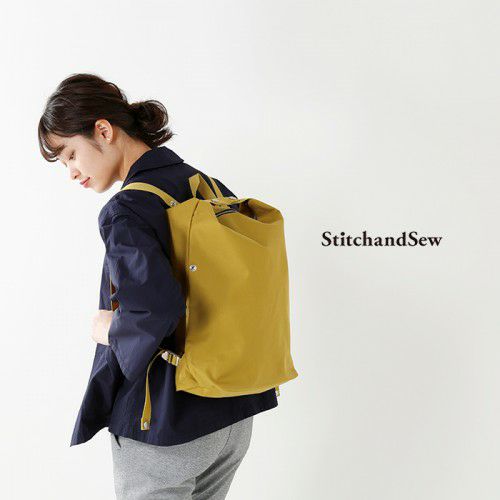 StitchandSew(スティッチアンドソー)スクエアコットンバックパック 