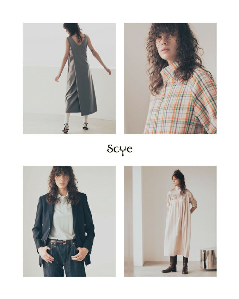 クーポン対象】Scye サイ リネン キャンブリック タック ブラウス “60 