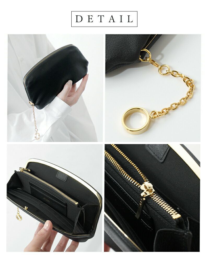 POMTATA ポンタタ グローブレザー がま口 ロング ウォレット “RAC