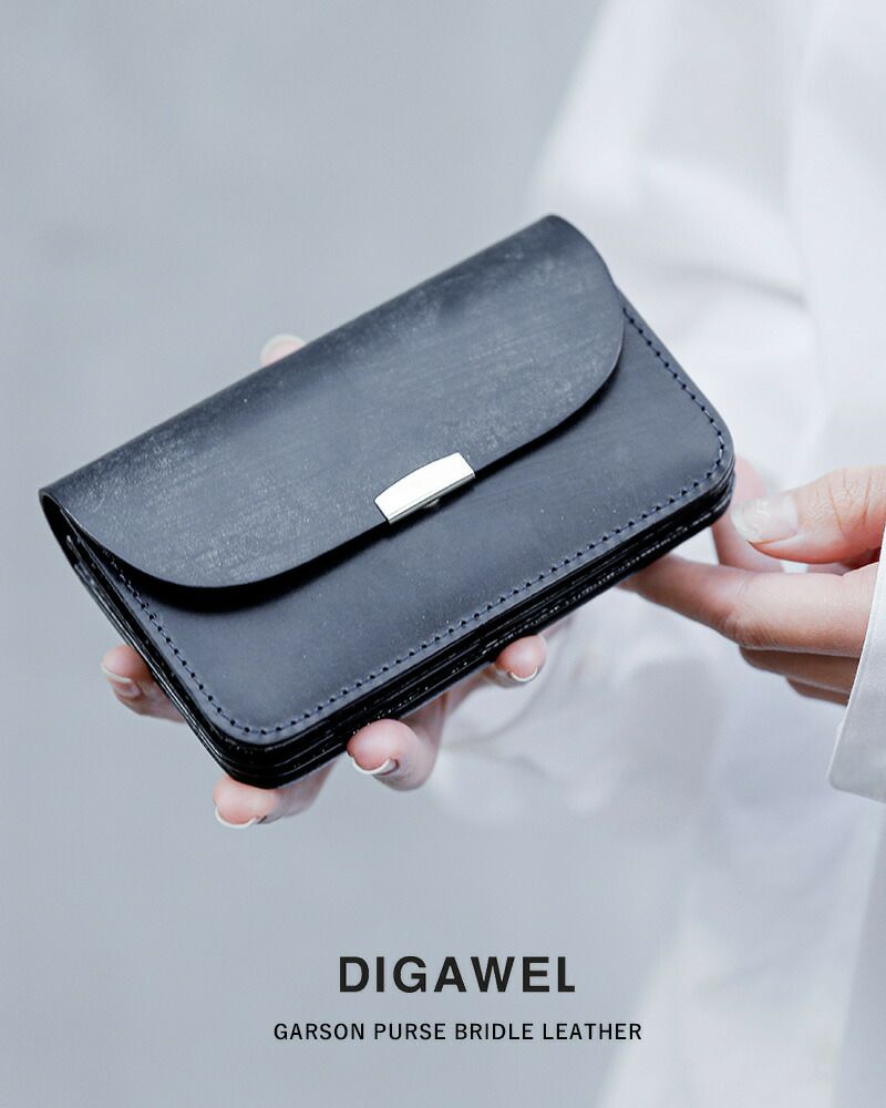 新品未使用品】DIGAWEL ギャルソンパース 黒 コンパクト財布 - 小物