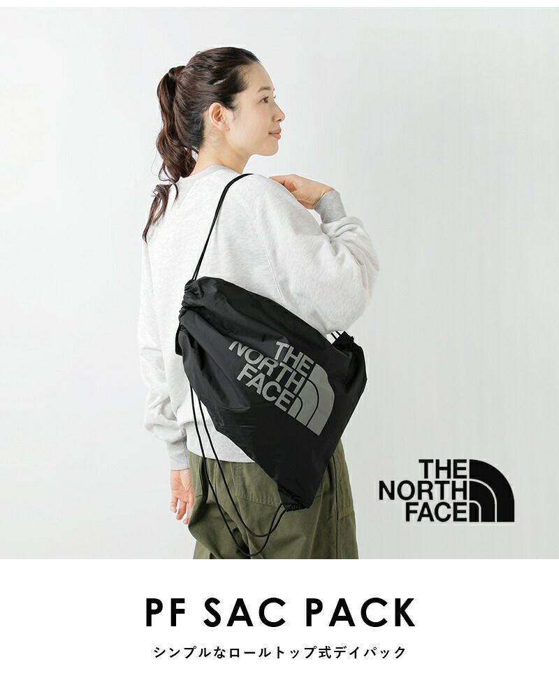 ☆】【ゆうパケット選択可】THE NORTH FACE ノースフェイス リップストップナイロン ピーエフ サックバッグ “PF Sac Pack”  nm62413-mt | Piu di aranciato(ピウディアランチェート)