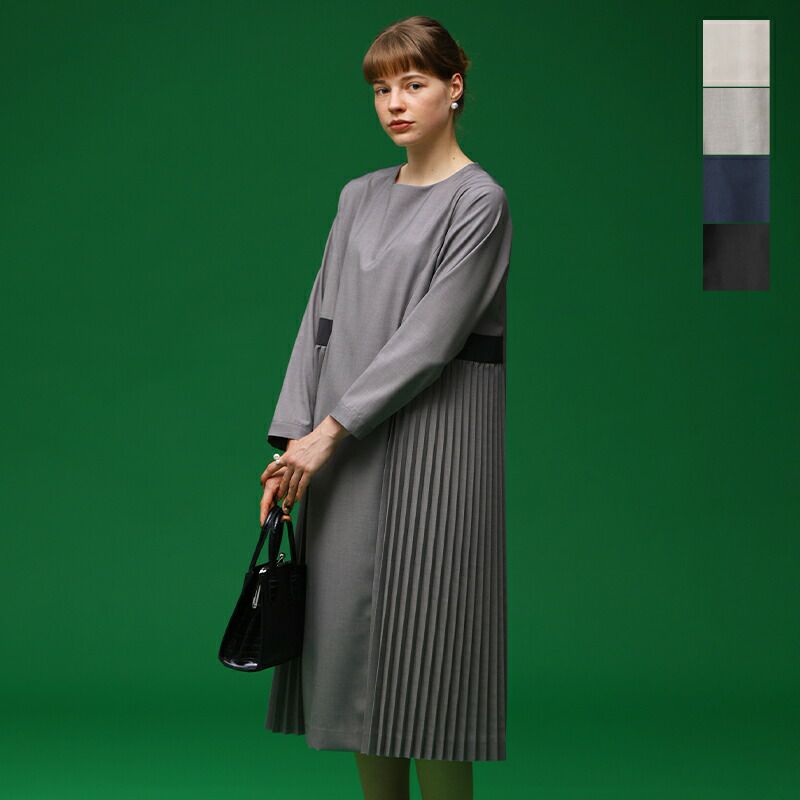 kelen ケレン サイド プリーツ ドレス “MARETT” lkl25hop2103-mn