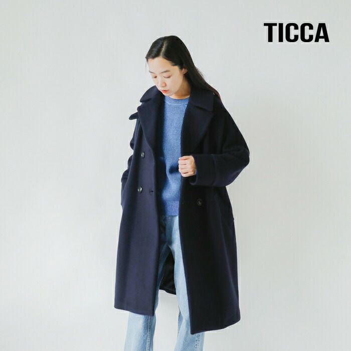 TICCA ティッカ ウール ダブル テント コート tbda-231-ms 2024aw新作 | Piu di  aranciato(ピウディアランチェート)