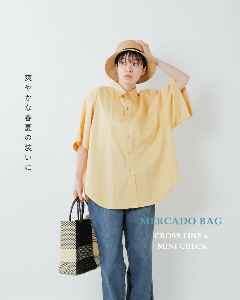Letra レトラ メルカドバッグ S “CROSS LINE / MINI CHECK” mcheck