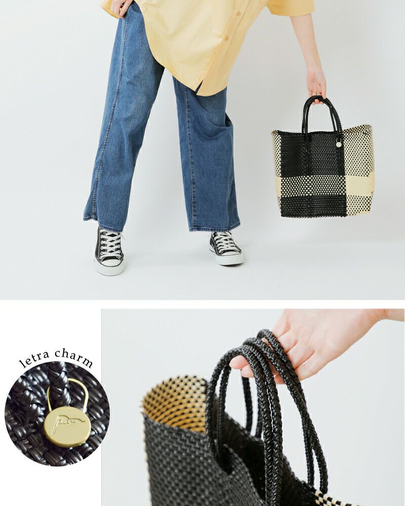 Letra MERCADO MINI CHECK M レトラ メルカドバッグ 88800127-