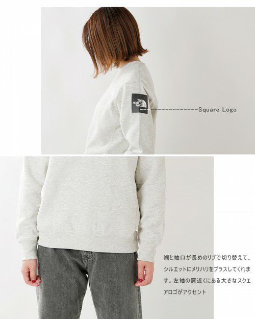 THE NORTH FACE(ノースフェイス)スクエアロゴクルーネックプル