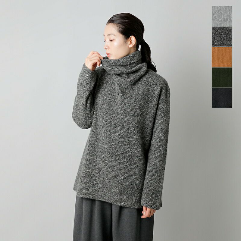 BATONER バトナー カシミヤ フォックス ユニーク タートルネック プル 