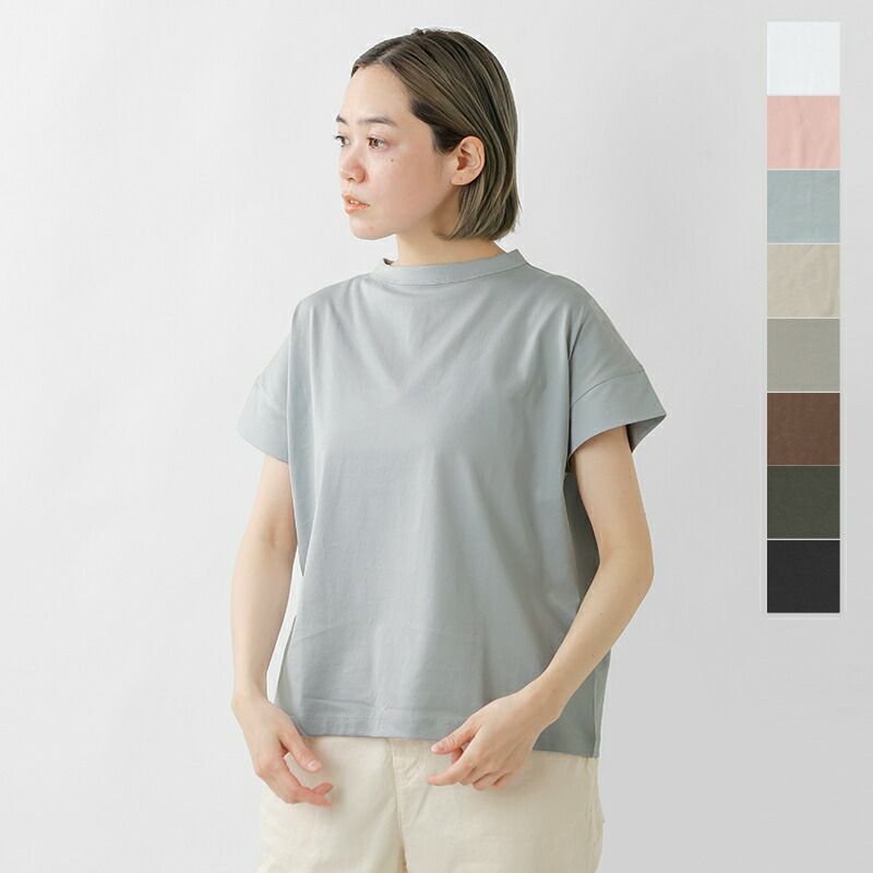 handvaerk | 60/2 クルーネックTシャツ Handvaerk [ハンドバーク] 60/2 CREW NECK WIDE T-SHIRT -STRIPE