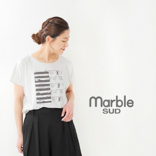 marble SUD(マーブルシュッド)ビッグフレンチスリーブTシャツ