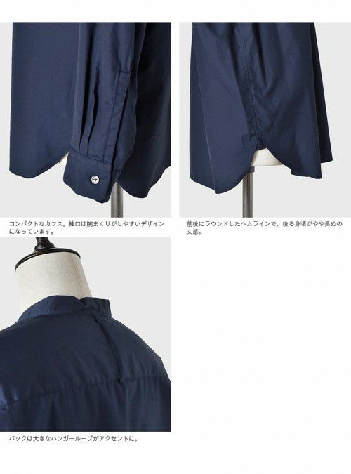 グラフペーパー　ブロードバンドカラーシャツ Graphpaper (グラフペーパー) Broad L/S Oversized Band Collar