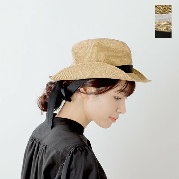 マチュアーハ BOXED HAT 7cm brim garden ribbon-