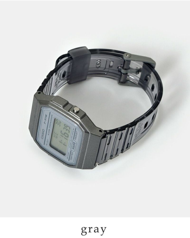 CASIO(カシオ)スタンダード クリアラバーベルト デジタル腕時計 f