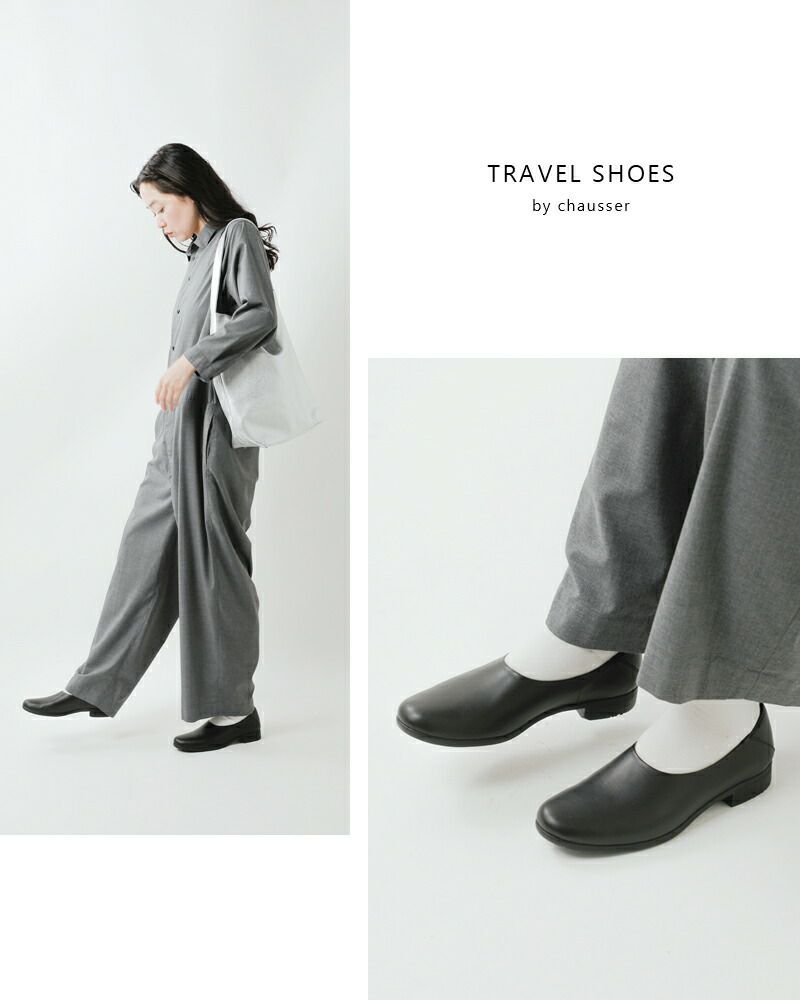【美品】TRAVEL SHOES bycausser レザースリッポン 24cm 美品】TRAVEL SHOES bycausser レザースリッポン 24cm（TOD'S
