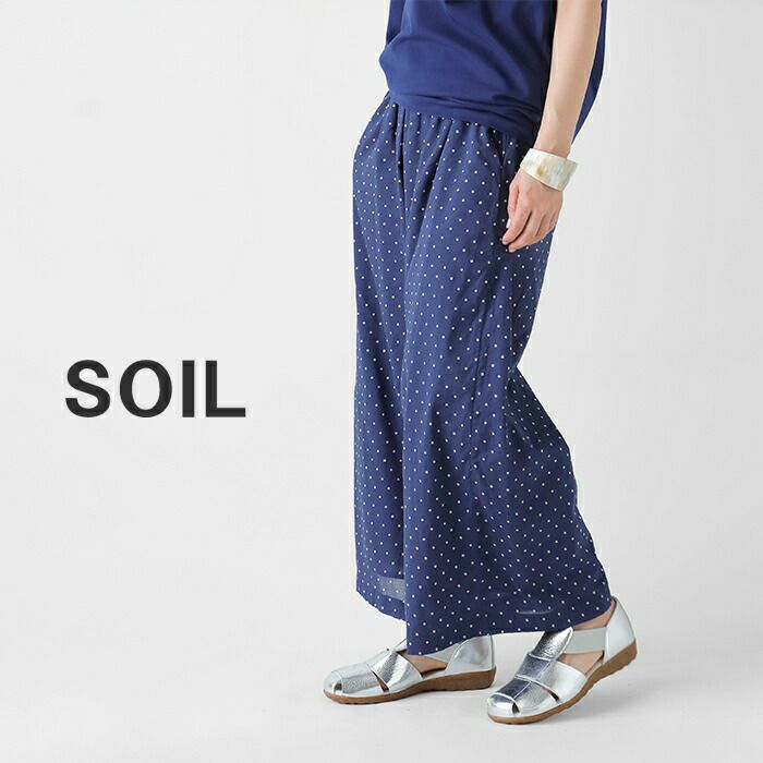 30%OFF】SOIL ソイル コットン ボイル ドット プリント ワイド