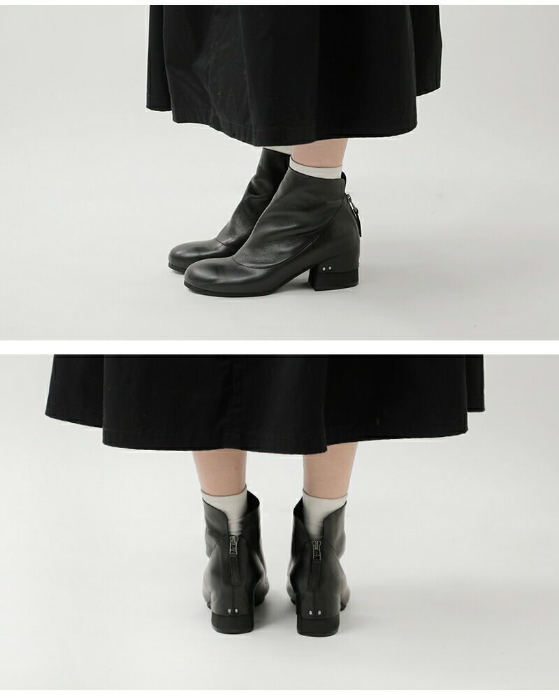 裕子 yuko imanishi+ ユウコイマニシプラス キップレザー バックジップ