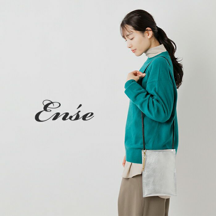 Ense アンサ レザー オリジナルホイッスル付き 縦型 サコッシュ “tate