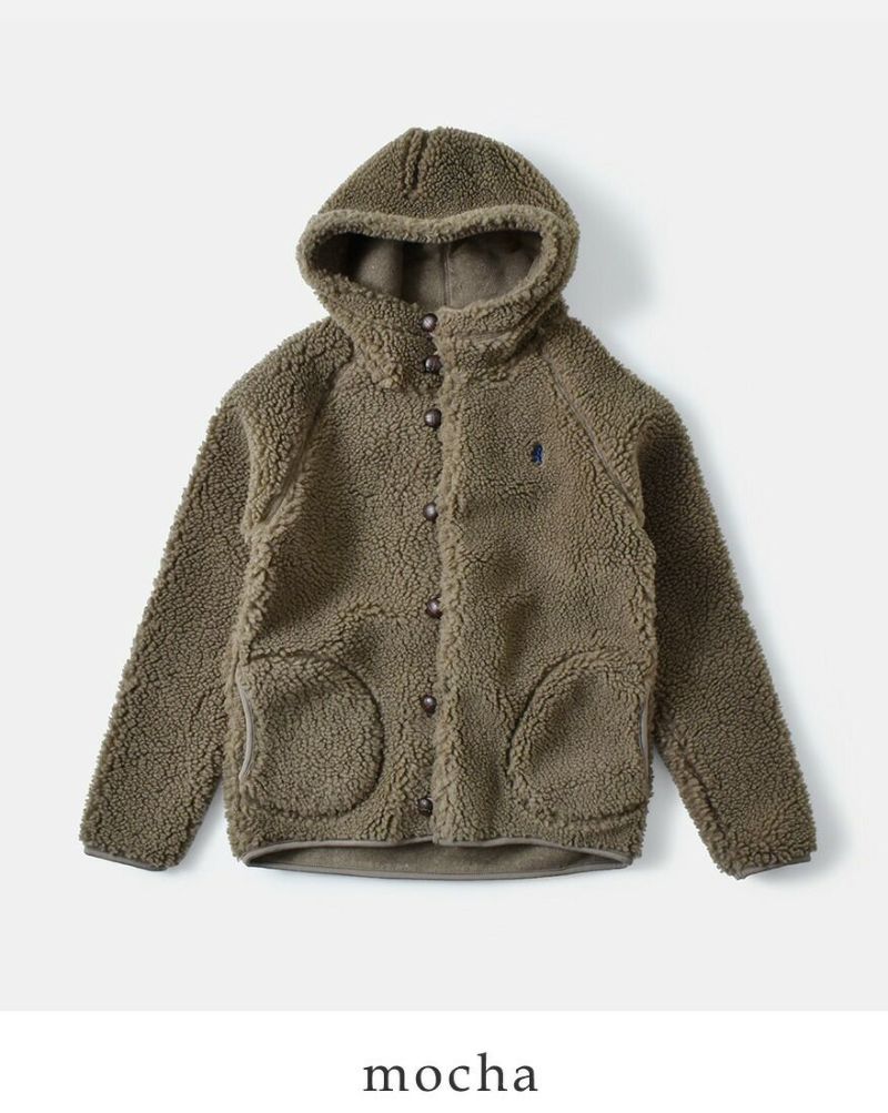 40%OFF】Gymphlex ジムフレックス くるみボタン ボア フーデッド