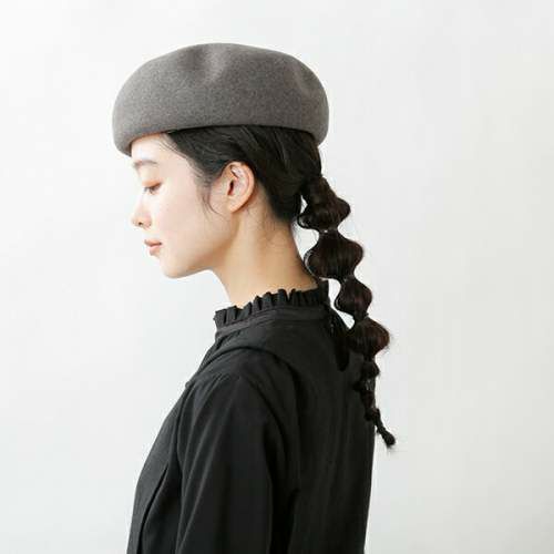mature ha.(マチュアーハ)ニットフェルトベレー帽“thin knit felt beret 