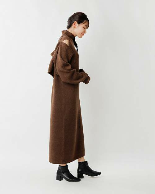 CLANE(クラネ)2wayオープンスリーブニットワンピース 11112-5212