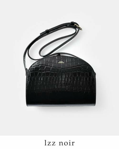 A.P.C.(アー・ペー・セー)エンボスクロコレザーショルダーバッグ“SAC 