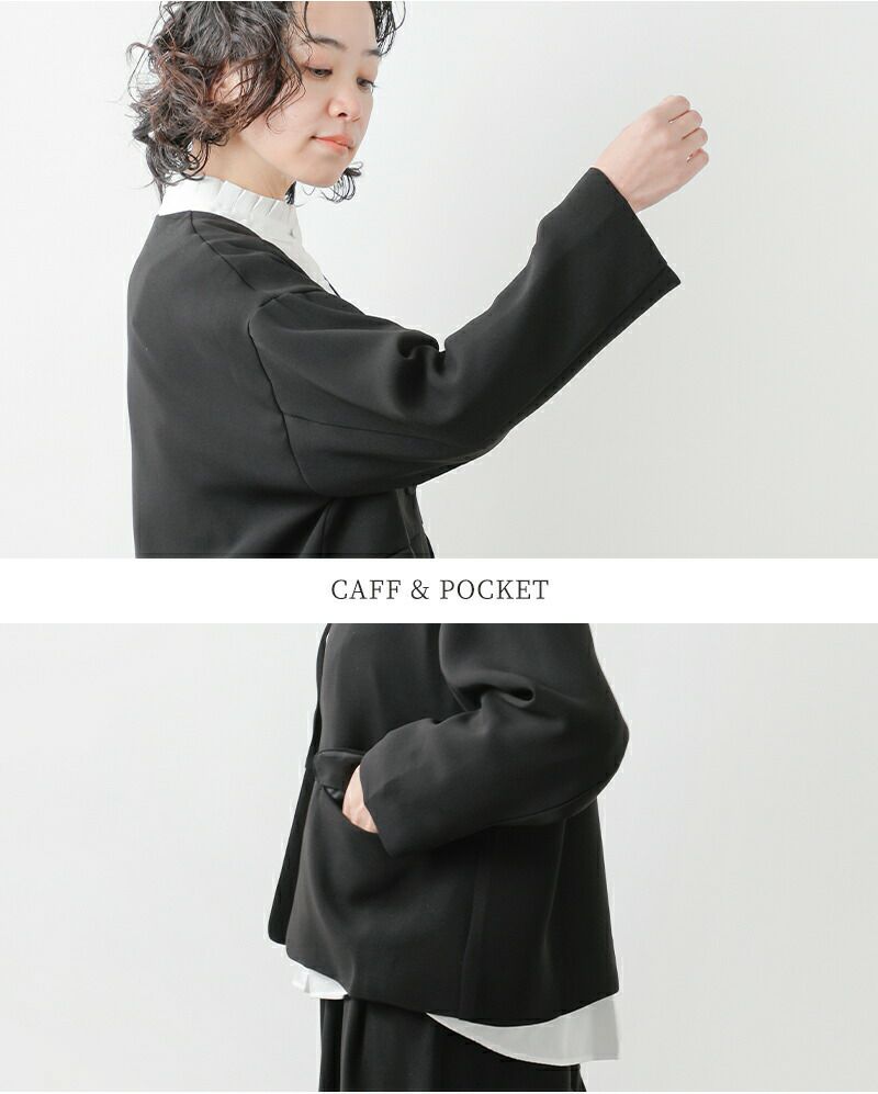 tumugu ツムグ ソアパール コンパクト ノーカラー ジャケット tb21440a