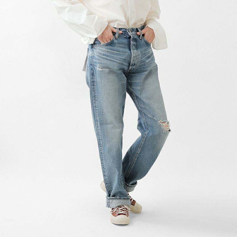 Shinzone シンゾーン コットンダメージデニムパンツ“DAMAGE CLIP JEANS