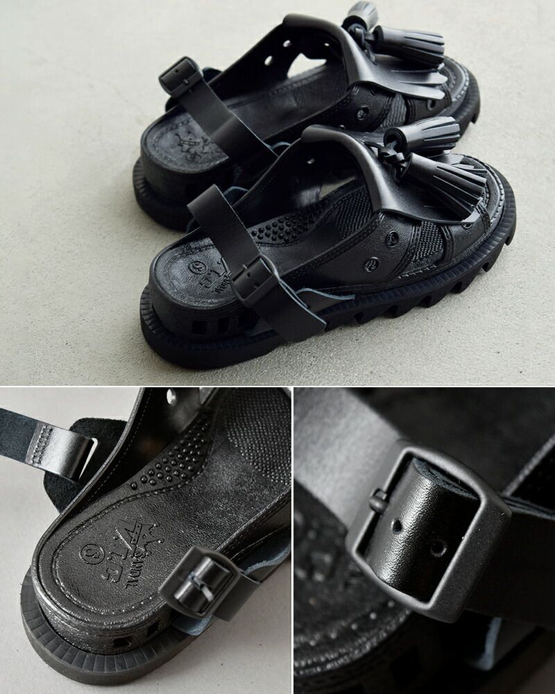 bench ベンチ レザーキルトタッセル付きバックストラップ シャーク 