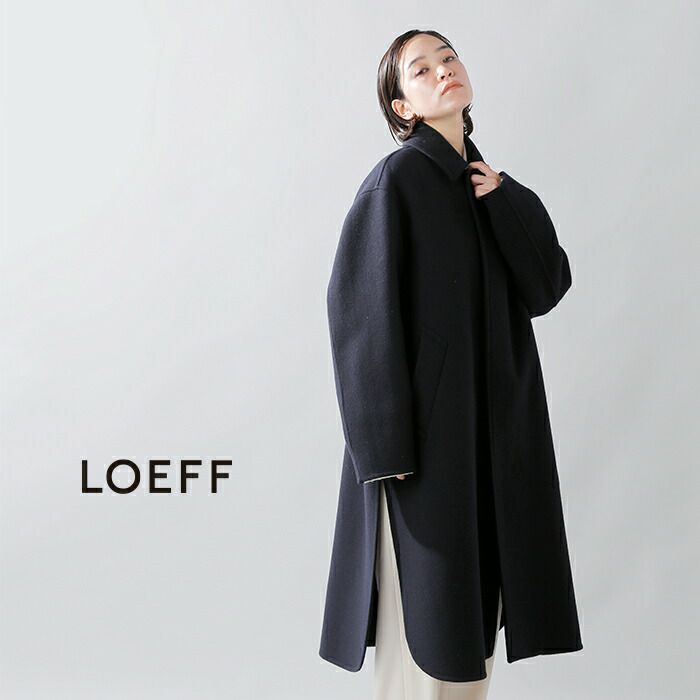 LOEFF ロエフ ウール カシミヤ二重織メルトン Aライン ステンカラー コート 8825-104-0064-tr レディース | Piu di  aranciato(ピウディアランチェート)