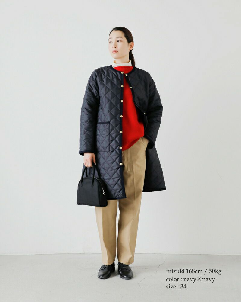 【 】Traditional Weatherwear トラディショナルウェザーウェア アークリー キルティング Aライン ノーカラー ロング コート  “ARKLEY LONG A-LINE” l242apqco0385aa-ms レディース | Piu di  aranciato(ピウディアランチェート)