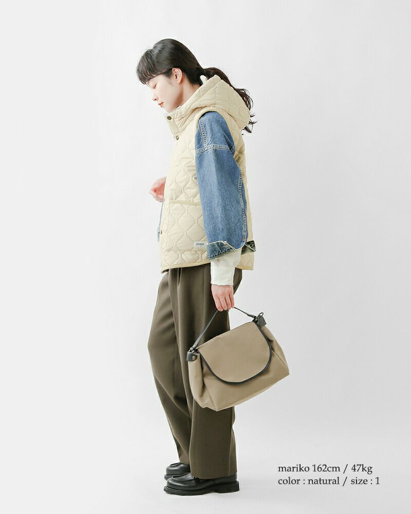 ARMEN アーメン キルティング フリース ハイカラー フード