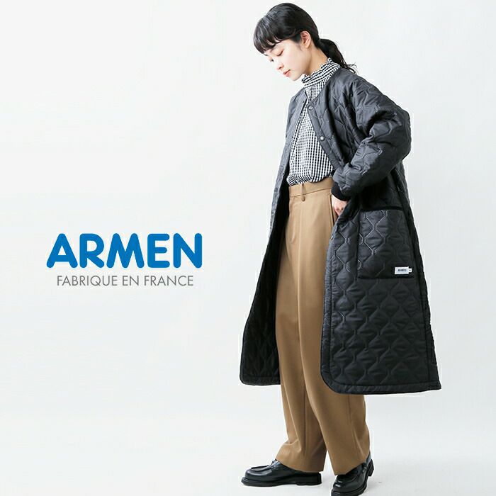 ARMEN アーメン キルティング オーバーサイズ リベットカフ ノーカラー ...