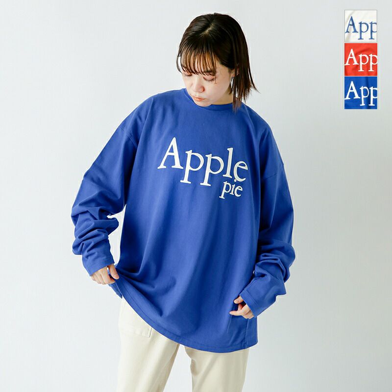 SEA シー コットン グラフィック ロングスリーブ Tシャツ “Apple ple” 110722209-kk レディース | Piu di  aranciato(ピウディアランチェート)