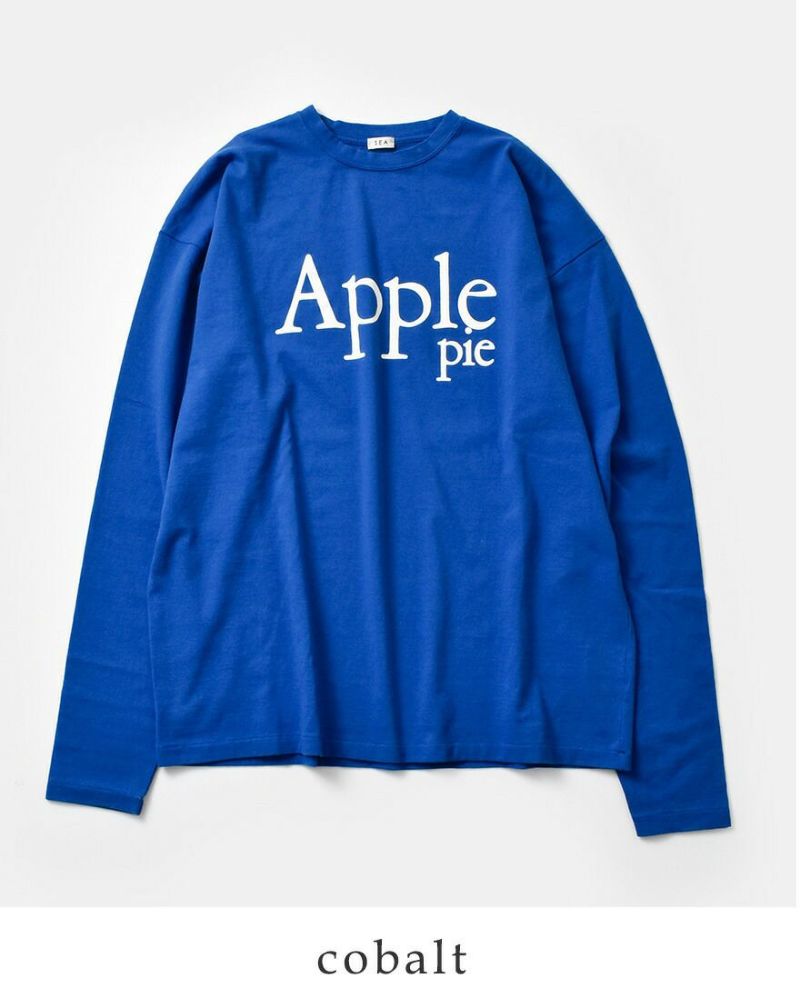 SEA シー コットン グラフィック ロングスリーブ Tシャツ “Apple