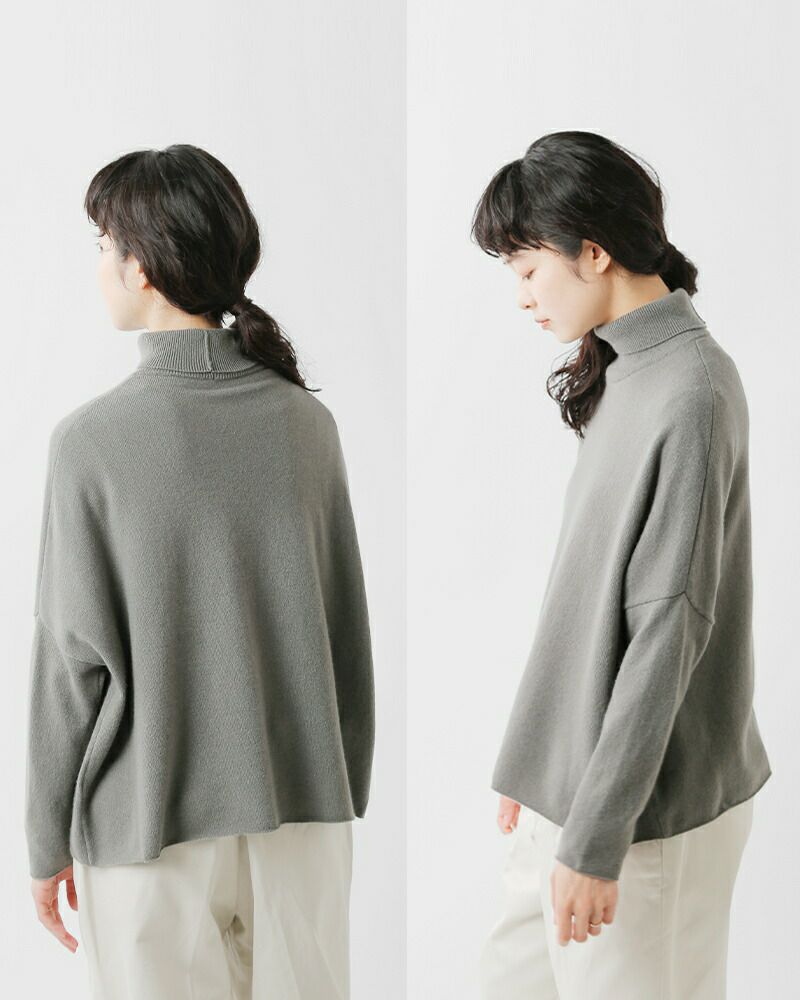evam eva エヴァムエヴァ カシミヤ タートルネック プルオーバー