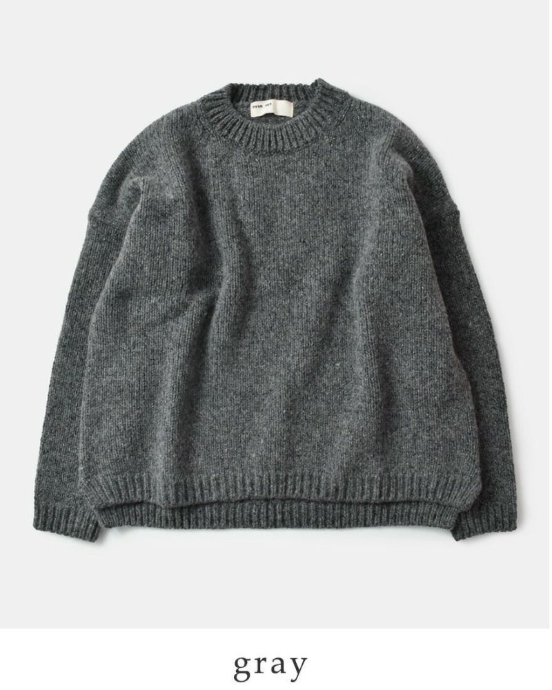 evam eva エヴァムエヴァ ウール シルク ニット プルオーバー