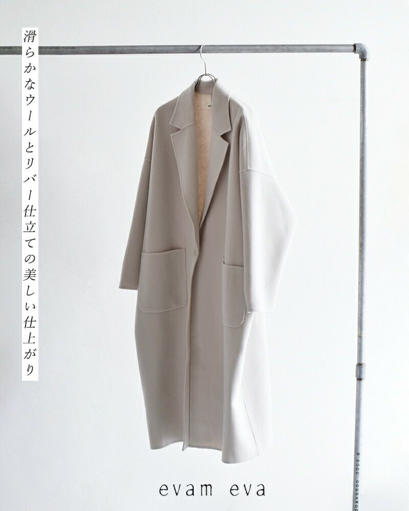 evam eva｜cotton hemp raglan coat [men's]｜men's