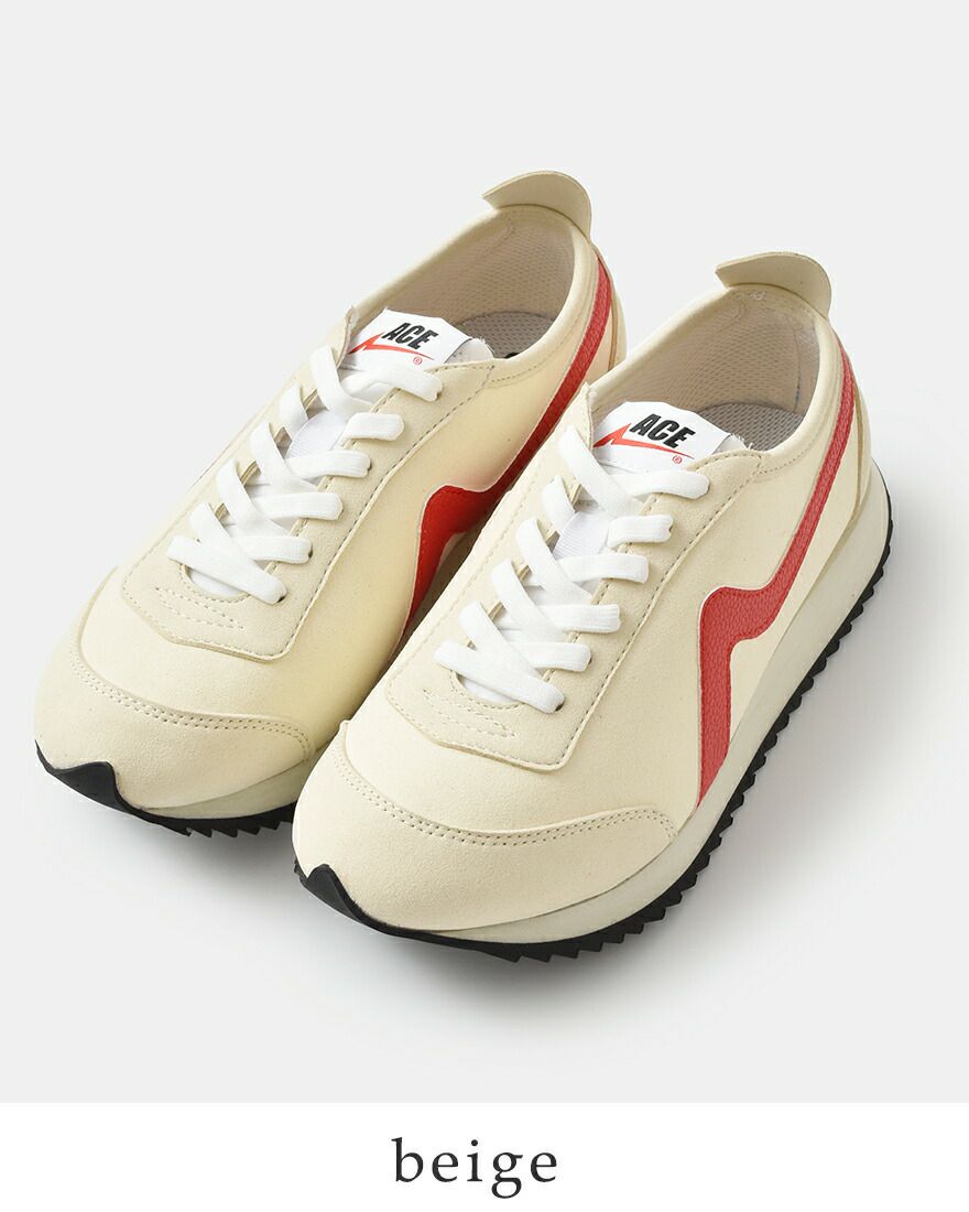 ACE SNKR エーススニーカー シンセティックレザー ランニング