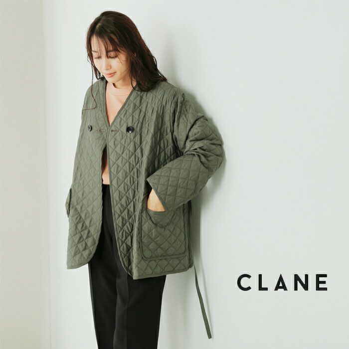 CLANE クラネ キルティング ノーカラー ジャケット 13104-0532-ms