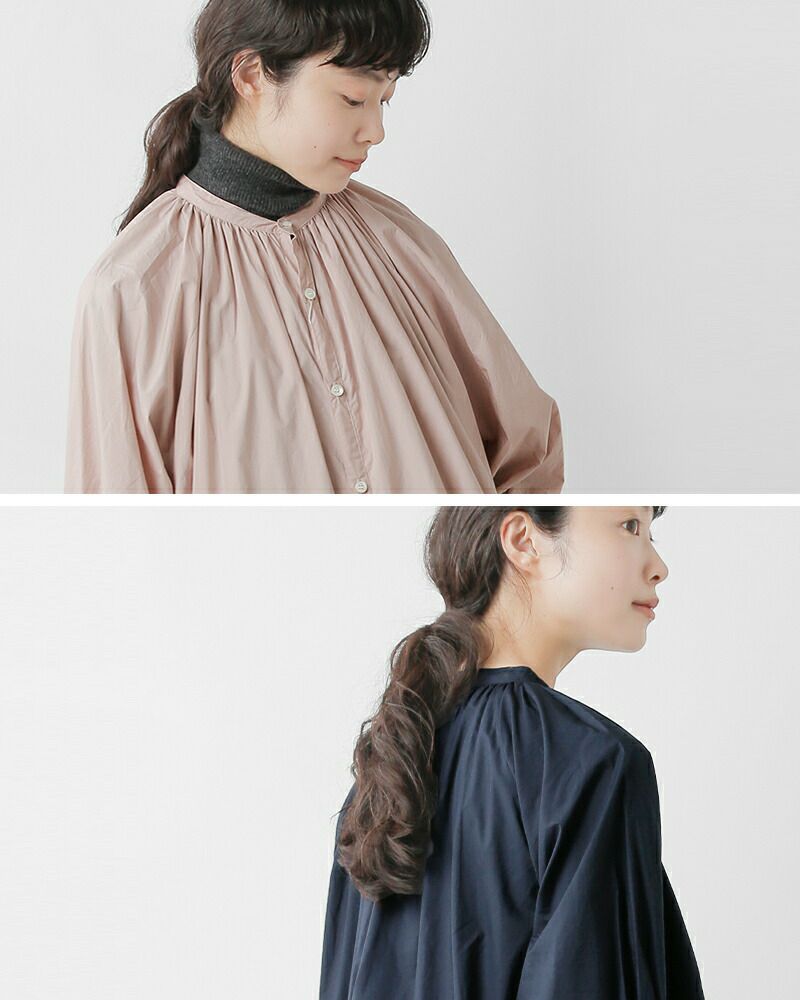 値下】UNIVERSAL TISSU ギャザーシャツ 黒