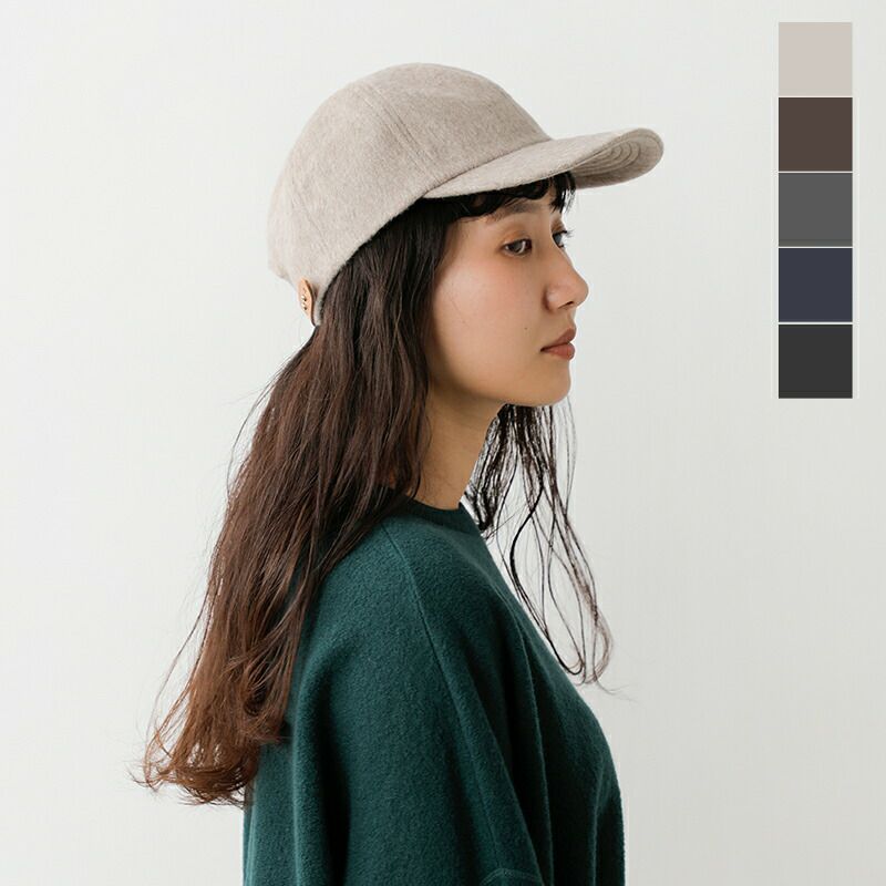 Nine Tailor ナインテイラー ウール シャギー レザーベルト パネルキャップ “Shaggy Solid Cap” n-812-kk  2024aw新作 レディース | Piu di aranciato(ピウディアランチェート)