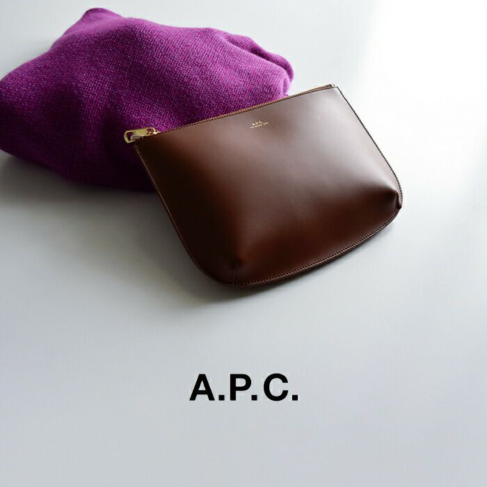 A.P.C. アー ペー セー ベジタブルタンニン レザー ポーチ “POCHETTE ...