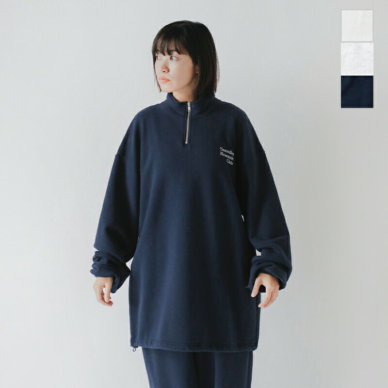 ☆】【40%OFF】SEA シー コットン ハーフジップ スウェット プル