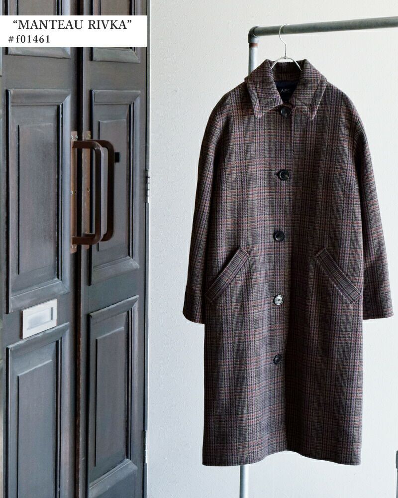 A.P.C. アー ペー セー ウール チェック テーラードコート “MANTEAU 