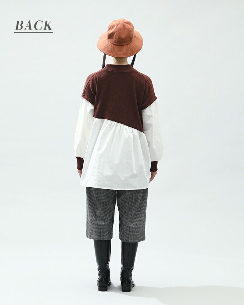 kelen ケレン ウール 2タック クロップド ワイド パンツ “SELMA