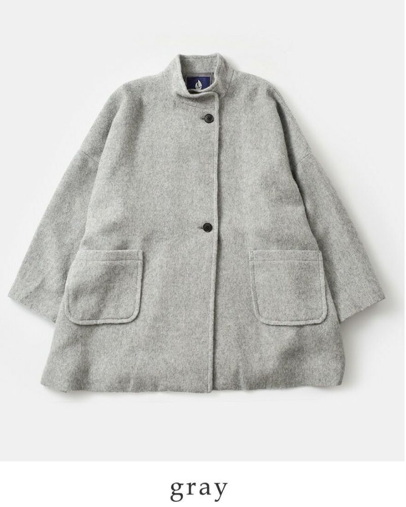 MICHEL Beaudouin アルパカ　シャギー スタンドカラー コート MICHEL Beaudouin アルパカシャギー スタンドカラー コート