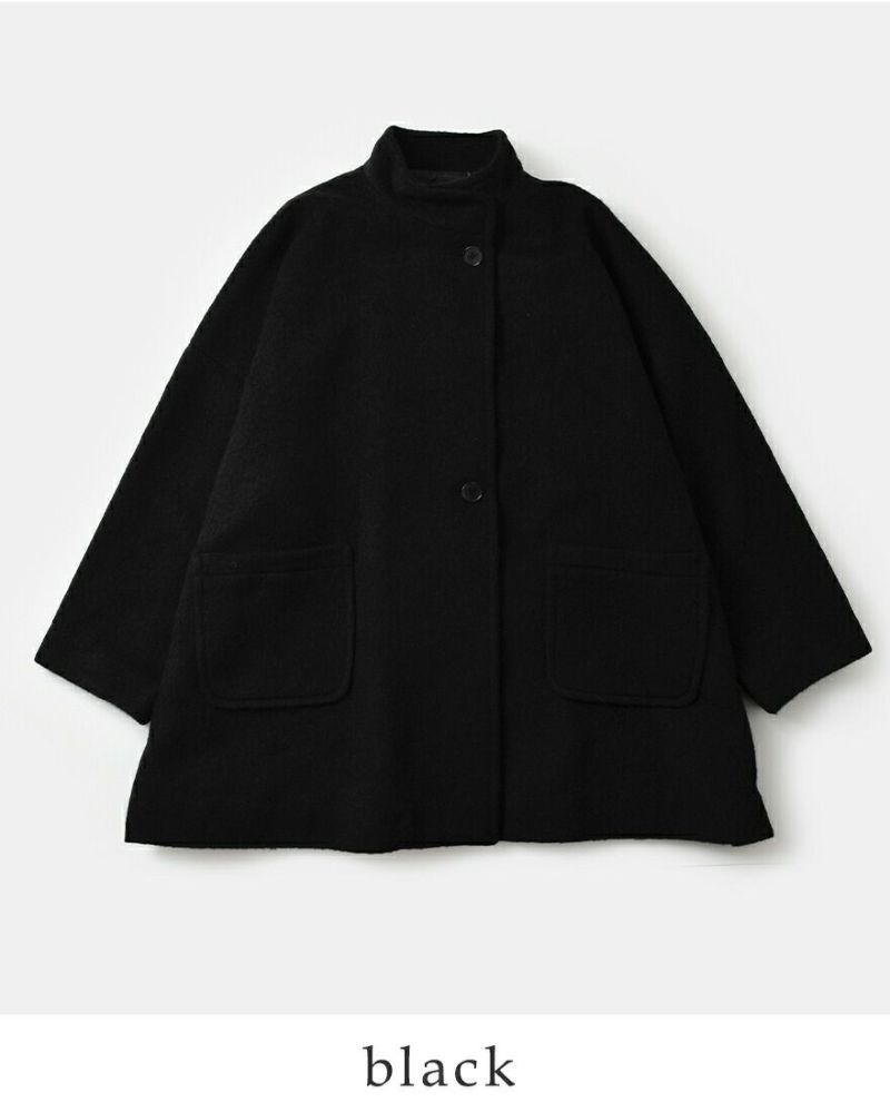 MICHEL Beaudouin アルパカ　シャギー スタンドカラー コート MICHEL Beaudouin アルパカシャギー スタンドカラー コート