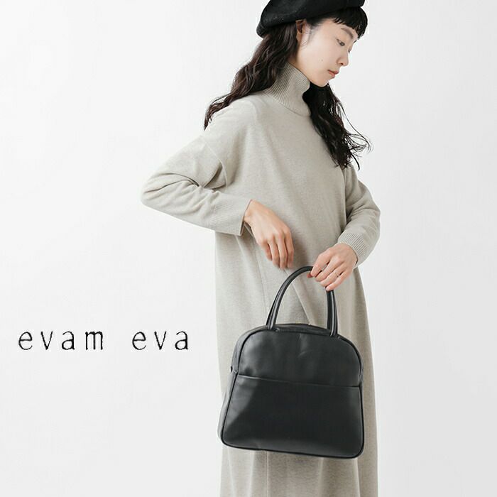 evam eva エヴァムエヴァ カウレザー ハンド バッグ evam eva エヴァムエヴァ スムース カウレザー ハンドバッグ