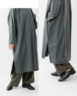mizuiro ind ミズイロインド ウールブレンド スタンドカラー