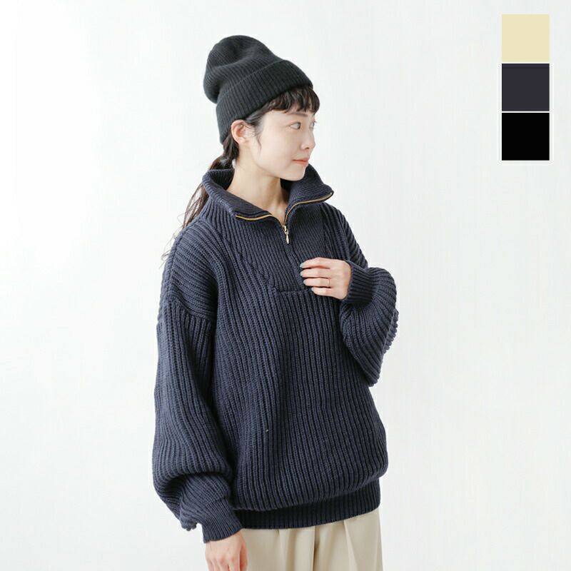 Oldderby Knitwear オールドダービーニットウェア リブ ジップ